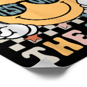 Rock de testdag Retro Smile Face Teacher Poster (Hoek)