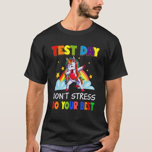 Rock de testdag testdag testdag leraar 1 t-shirt (Voorkant)