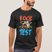Rock de testschool examen testdag t-shirt (Voorkant)