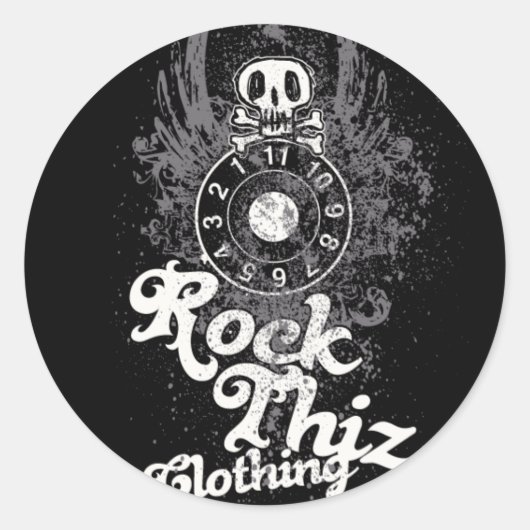 Rock deze kleding Stickers schedel & cijfers (Voorkant)