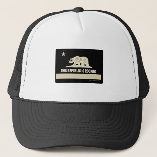 Rock deze Republic Fun California Beer Flag Trucker Pet (Voorkant)