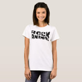rock dier typografie logo ontwerp T-shirt (Voorkant volledig)
