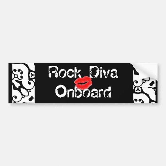 "Rock Diva Onboard Bumpersticker" —  Bumpersticker (Voorkant)
