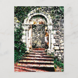 Rock Doorway en trap in Moorish Castle Briefkaart