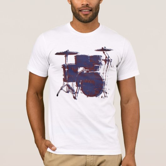 Rock Drummer Stylish Drums T-Shirt (Voorkant)