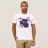 Rock Drummer Stylish Drums T-Shirt (Voorkant volledig)