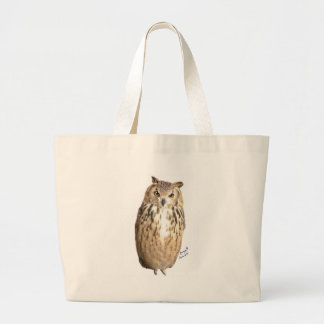 Rock eagle owl grote tote bag