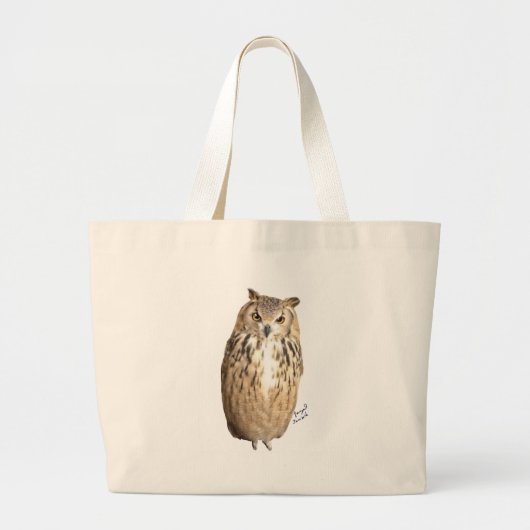 Rock eagle owl grote tote bag (Voorkant)