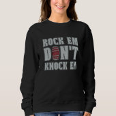 Rock Em Don't Knock Loves Barrel Horse Riding Barr Trui (Voorkant)