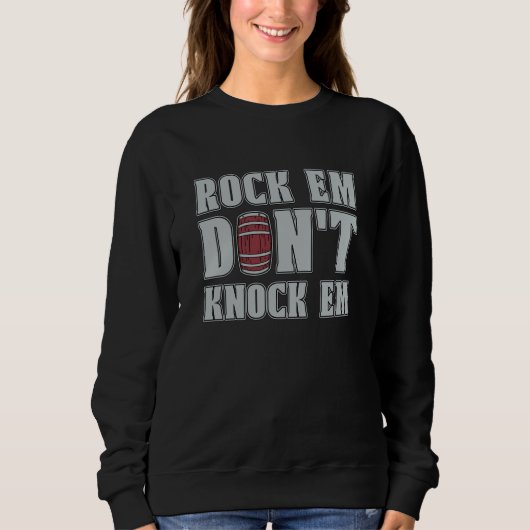 Rock Em Don't Knock Loves Barrel Horse Riding Barr Trui (Voorkant)