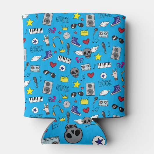 Rock Emo Muziek Tiener Patroon Blikjeskoeler (Achterkant)