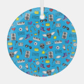 Rock Emo Muziek Tiener Patroon Glas Ornament (Voorkant)