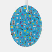 Rock Emo Muziek Tiener Patroon Glas Ornament (Voorkant Rechts)