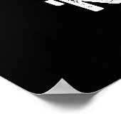 Rock en Bowl Funny Bowling Pun Dark BG Poster (Hoek)