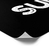 Rock en Bowl Superstar Funny Bowling Pun Dark BG Poster (Hoek)