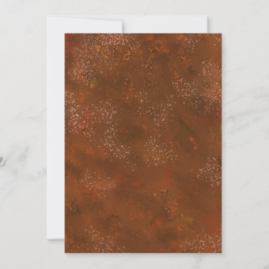 Rock en Roll 50th Birthday Guitar Rustic Brown Kaart (Achterkant)