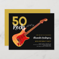 Rock en Roll 50th verjaardagsfeestje 50 rocks