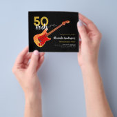 Rock en Roll 50th verjaardagsfeestje 50 rocks Flyer (Hand)