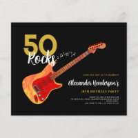 Rock en Roll 50th verjaardagsfeestje 50 rocks