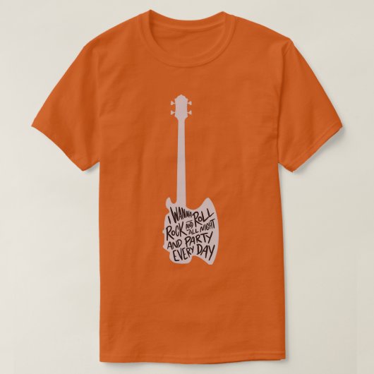 Rock en Roll All Night Classic TShirt (Design voorkant)