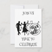 ROCK EN ROLL ALL OCCASION PARTY INVITATION KAART (Voorkant)