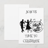 ROCK EN ROLL ALL OCCASION PARTY INVITATION KAART (Voorkant / Achterkant)