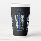 Rock en Roll Blue Latte Mok (Voorkant)