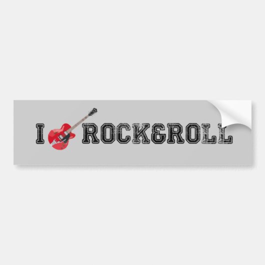 Rock en Roll Bumpersticker (Voorkant)