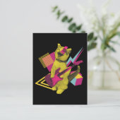 Rock- en Roll Cat Guitar Musician Briefkaart (Staand voorkant)