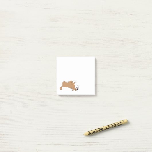Rock en Roll Corgi Post It Notes (Op bureau)