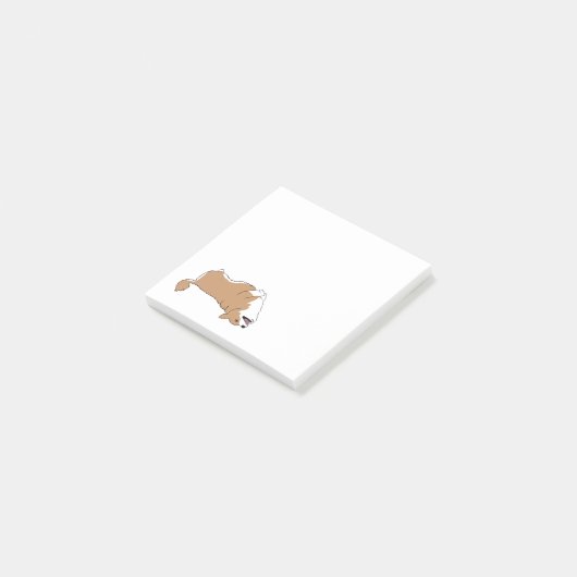 Rock en Roll Corgi Post It Notes (Schuin)