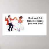 Rock- en Roll-dansbanner Poster (Voorkant)