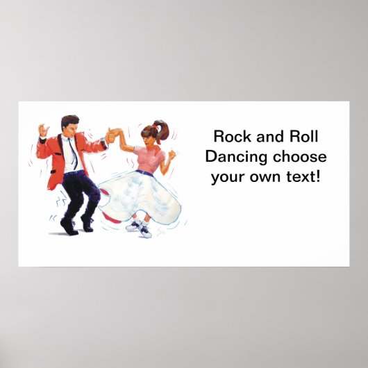 Rock- en Roll-dansbanner Poster (Voorkant)