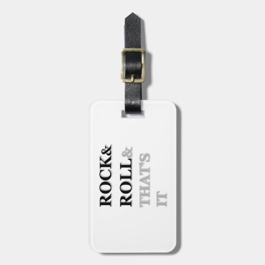 Rock en Roll en dat is het Bagagelabel (Voorkant verticaal)