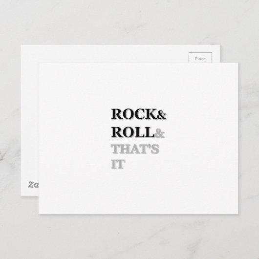 Rock en Roll en dat is het Briefkaart (Voorkant / Achterkant)