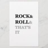 Rock en Roll en dat is het Briefpapier (Voorkant)