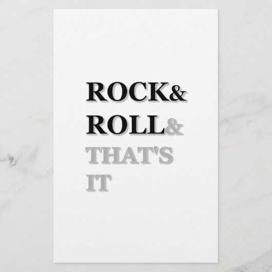 Rock en Roll en dat is het Briefpapier (Voorkant)