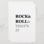 Rock en Roll en dat is het Briefpapier (Voorkant / Achterkant)