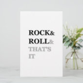 Rock en Roll en dat is het Briefpapier (Staand voorkant)