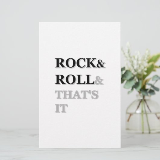 Rock en Roll en dat is het Briefpapier (Staand voorkant)