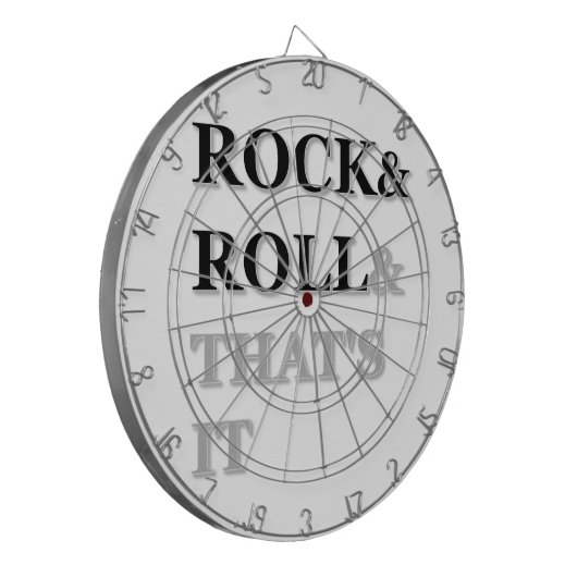 Rock en Roll en dat is het Dartbord (Voorkant Links)