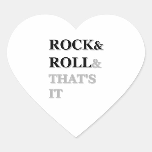 Rock en Roll en dat is het Hart Sticker (Voorkant)