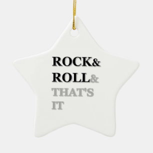 Rock en Roll en dat is het Keramisch Ornament