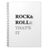 Rock en Roll en dat is het Notitieboek (Voorkant)
