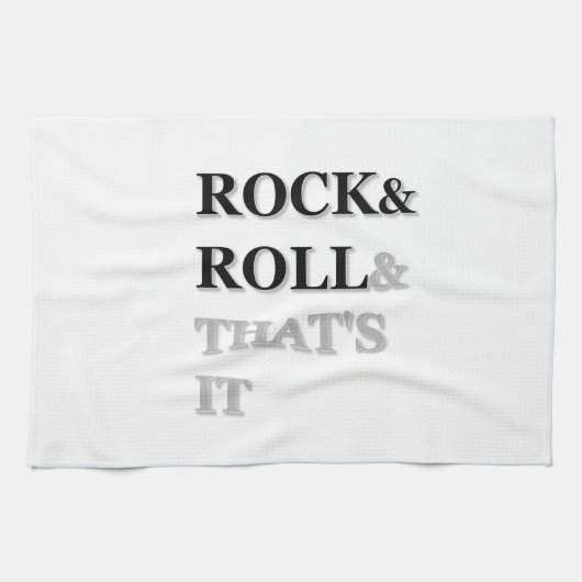 Rock en Roll en dat is het Theedoek (Horizontaal)