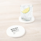 Rock en Roll en dat is het Zandsteen Onderzetter (Zijkant)