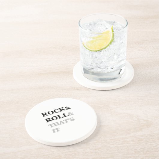 Rock en Roll en dat is het Zandsteen Onderzetter (Zijkant)