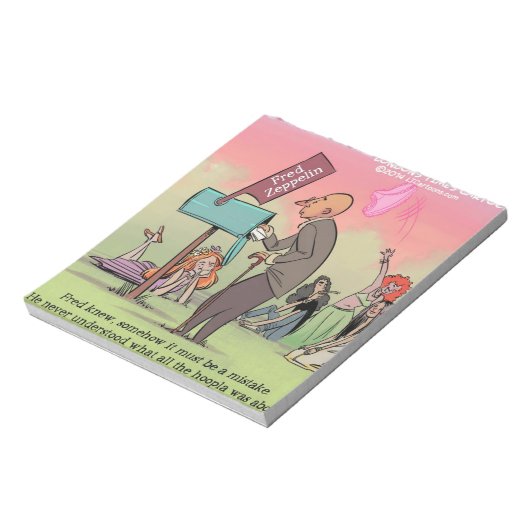 Rock en Roll Fred Funny Notitieblok (Linkerzijde)