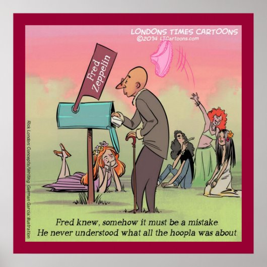 Rock en Roll Fred Funny Poster (Voorkant)