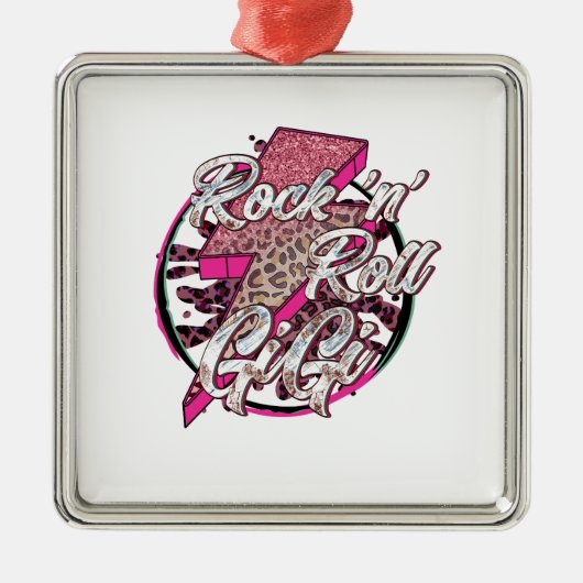 Rock en Roll Gigi Metalen Ornament (Voorkant)